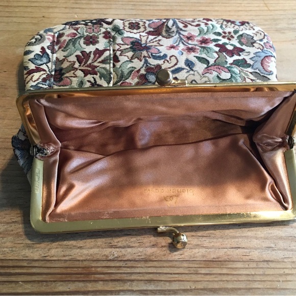 Vintage Bienen Davis Floral Tapestry Clutch - Picture 6 of 16